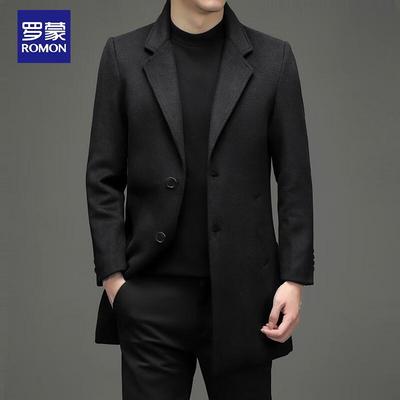 Men's Wool Blend Business Casual Overcoat LL1931