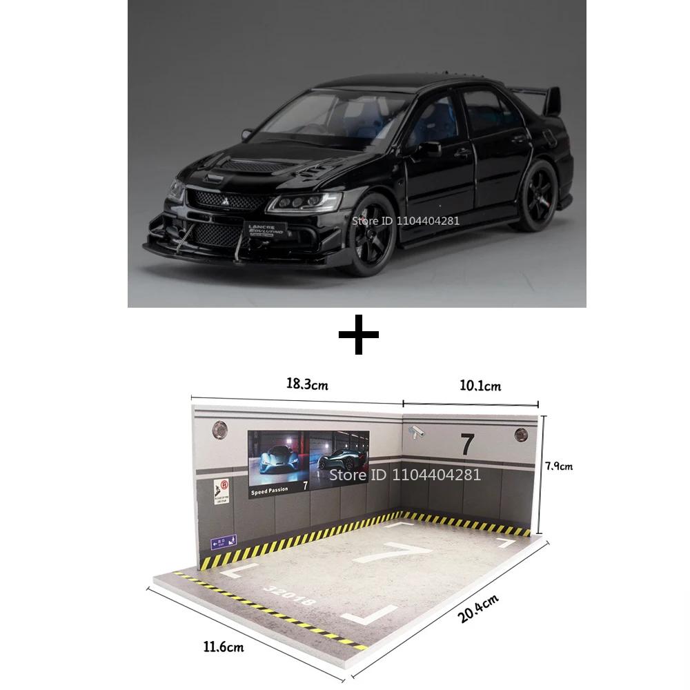 1:32 Mitsubishi Lancer Evolution Ix Alloy Sports Car Model Toys Diecast Vehices Doors Opened Sound Light Pull Back Boy Toy Gift
