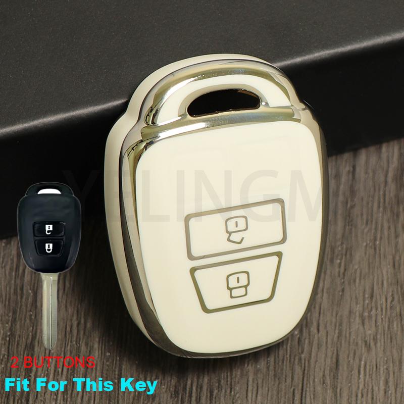 TPU 2/3/4 ButtonsCar Key Cover Case For Toyota Camry Prius Corolla RAV4 Sienna 2014 2015 Shell Fob Protected Holder Accessories