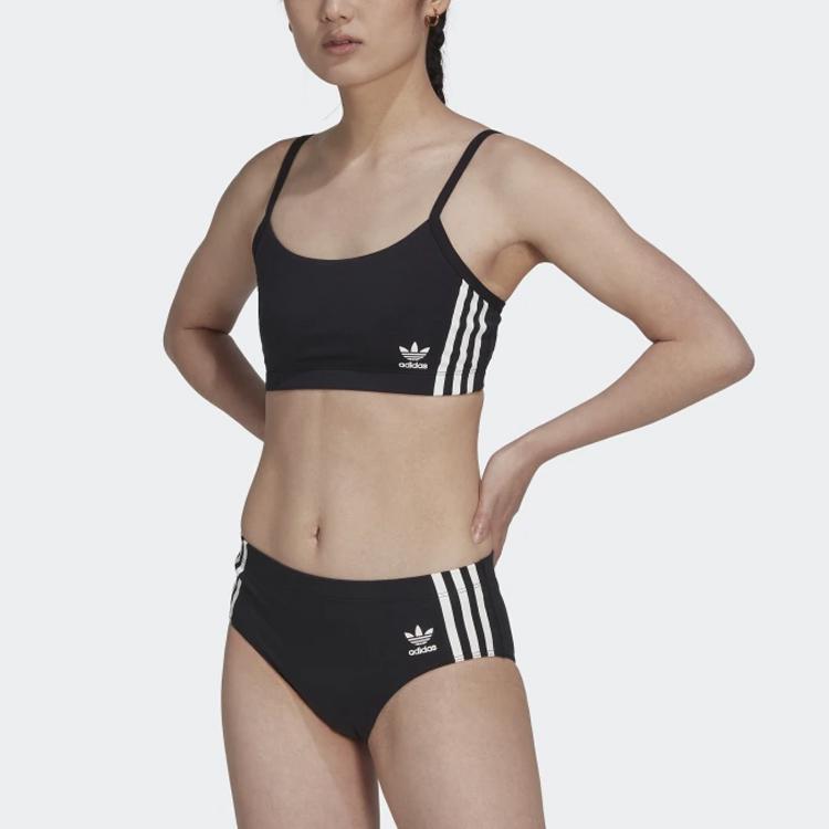 Adidas Originals Adicolor Comfort Flex Cotton Scoop Bralette Women Underwear Black GB1148