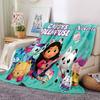 Custom Name Dollhouse Adventure Friends Flannel Blanket for Super Soft Cute Comfort Blanket for Travel Bedding Couch Sofa Blanket
