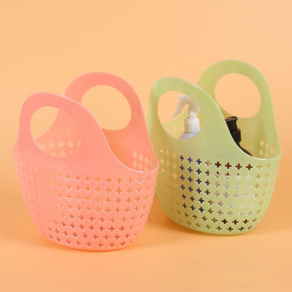 Mesh Shower Basket Plastic Wash Storage Basket Shopping Basket Laundry Basket  Bathroom