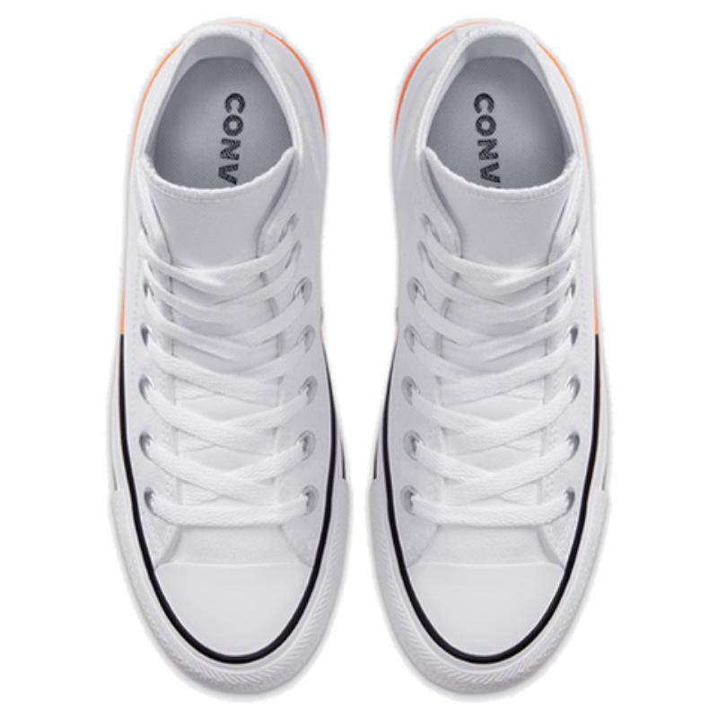 Converse Chuck Taylor All Star Klassisch Vielseitig High Top Espadrilles Unisex Weiß Orange