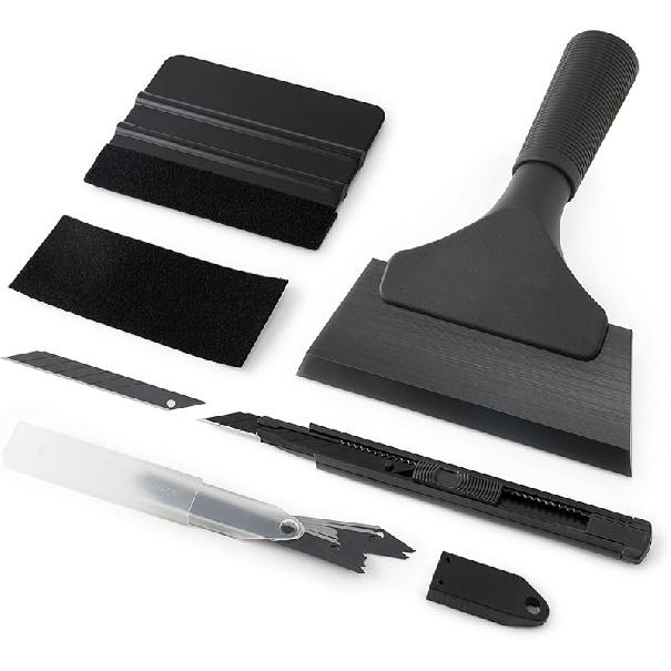 Gomake Vinyl Wrap Tool Set Window Tint Kit,Window Tint Tools Small Rubber Squeegee, Car Window Tint Application Kit,Vinyl Wrap Tools Felt Squeegee