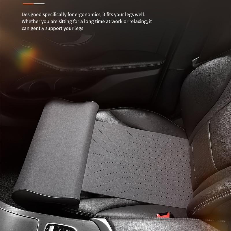Car Seat Extender Leg Cushions For Driver Leather Universal Leg Support Pillow Cover Memory Foam Auto Seat Extender Padding Mats