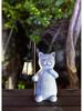 Solar Cat Garden Ornament - Outdoor Resin Animal Statue Decoration