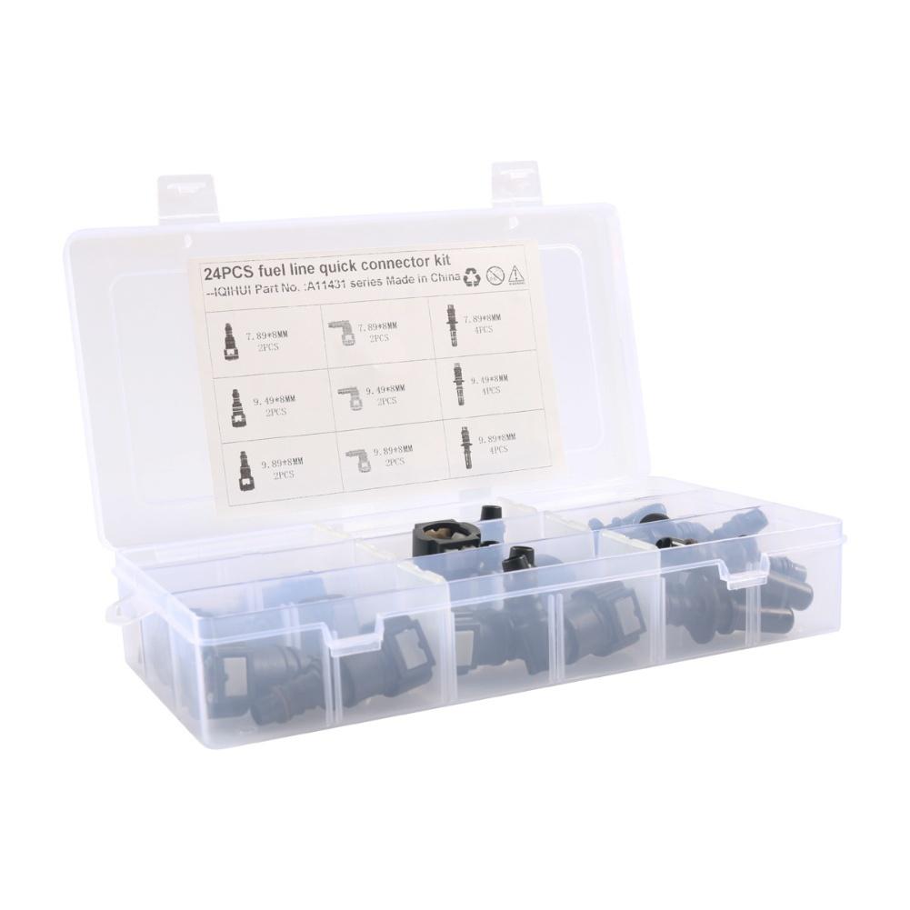 24 Pieces Diesel Fuel Line Quick Connector Repair Kit Offering Snap Fit Connectors for Fast and Secure Hose Repair