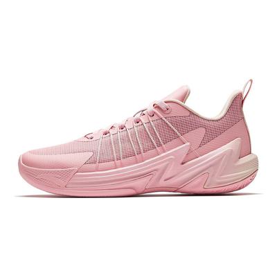 Slip Resistant Abrasion Resistant Low Top Basketball Shoes Men's Pink 912621604-3