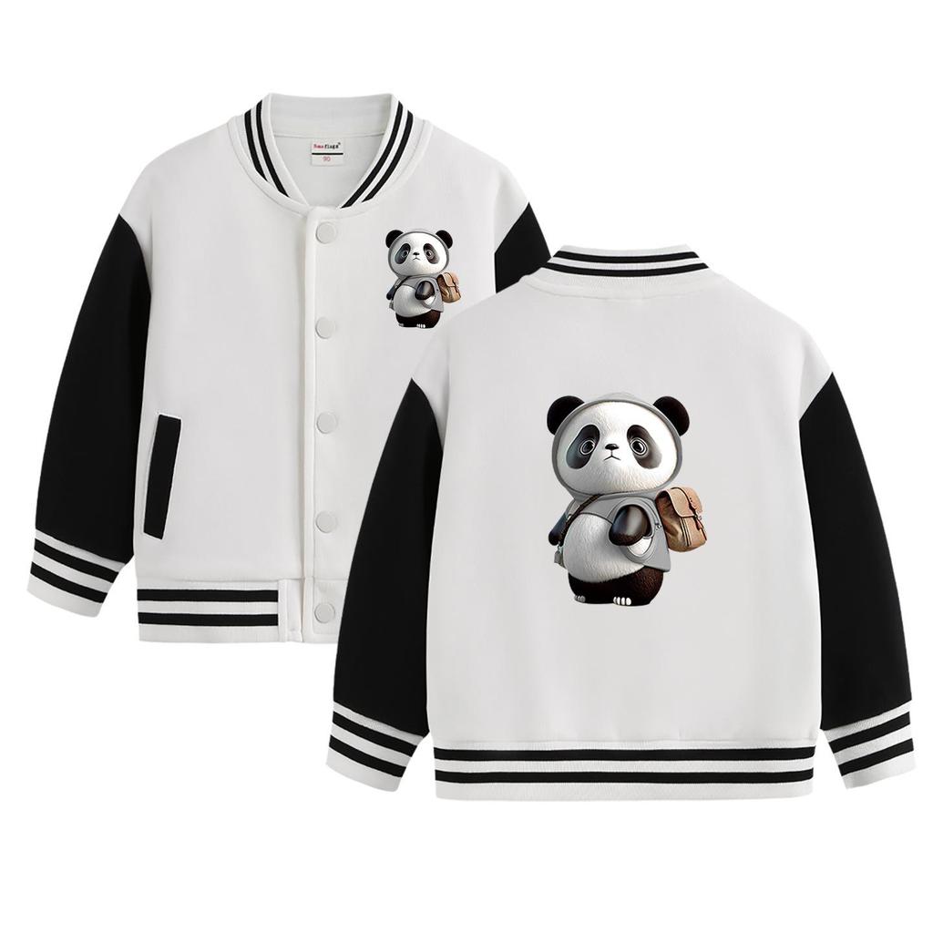 Giacca da Baseball Foderata in Pile per Bambini - Collezione Autunno/Inverno 2026, Capo d'Abbigliamento Versatile Taglia Media/Grande