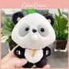 Plush Soft Lovely Panda Keychain Doll Cute Bubble Blowing Design Perfect For Gifts And Collectibles