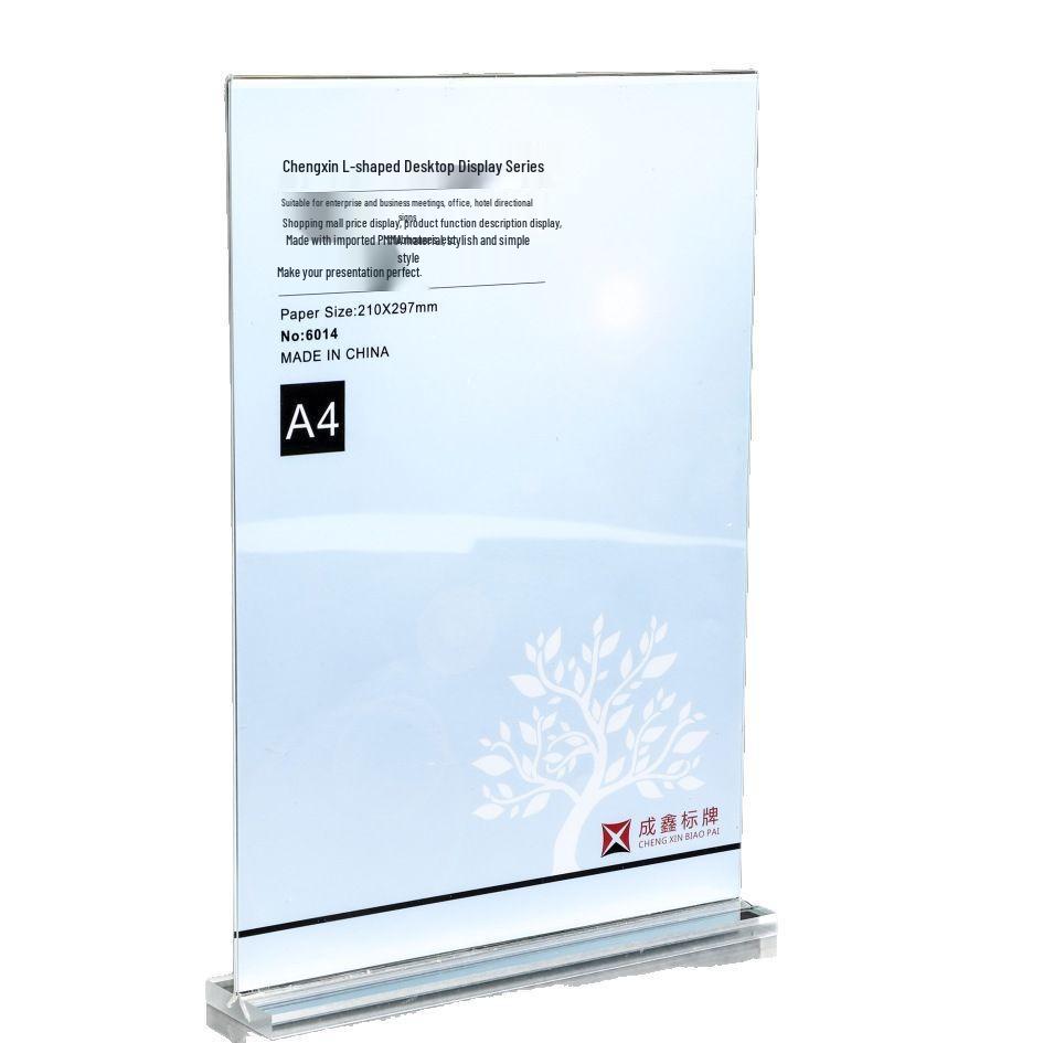 Acrylic Double-Sided A4/A5 Table Sign Display for Menus and Ads