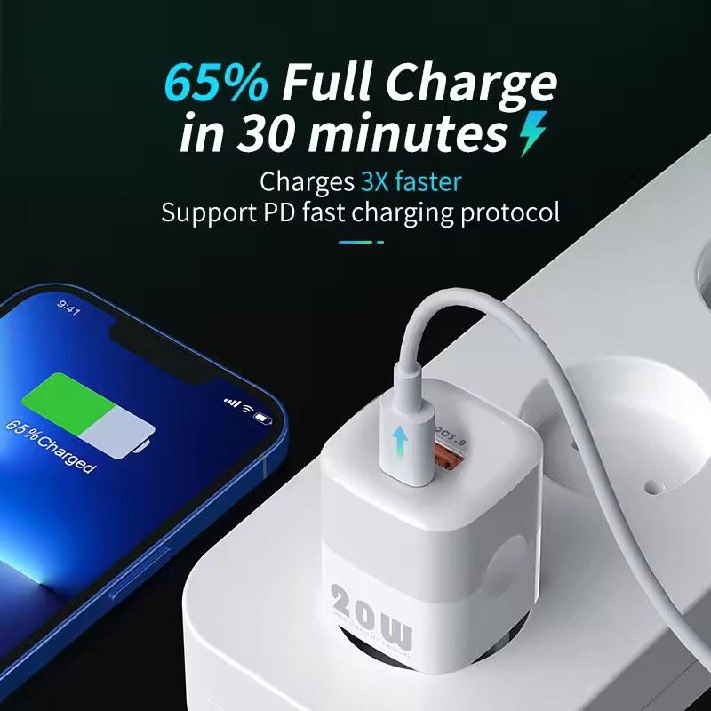 20W GaN PD USB C Charger for iPhone 15 14 13 12 Pro Max mini SE Phone QC 3.0 PD 3.0 USB Type C Fast Charging for iPad Air