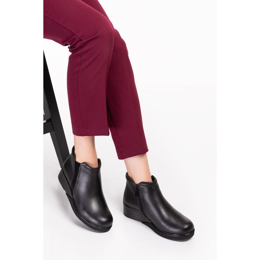 

Женские повседневные сапоги до щиколотки на танкетке из натуральной кожи