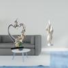 Kissing Couple Feather Sculpture Modern Statue Collectible Resin Art Crafts Desktop Ornament for