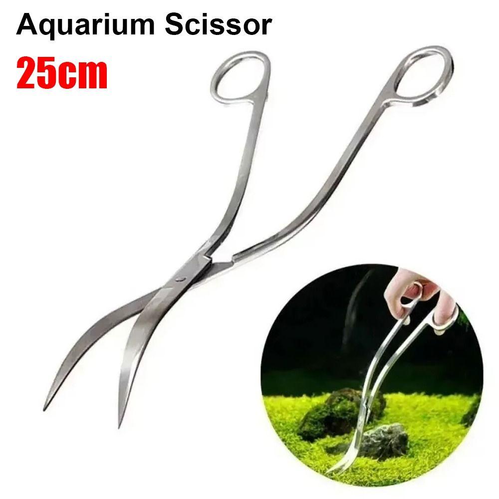 1Pcs Plants Wave Water Grass Scissor Straight Curved Aquarium Cleaning Tool  Fish Tank