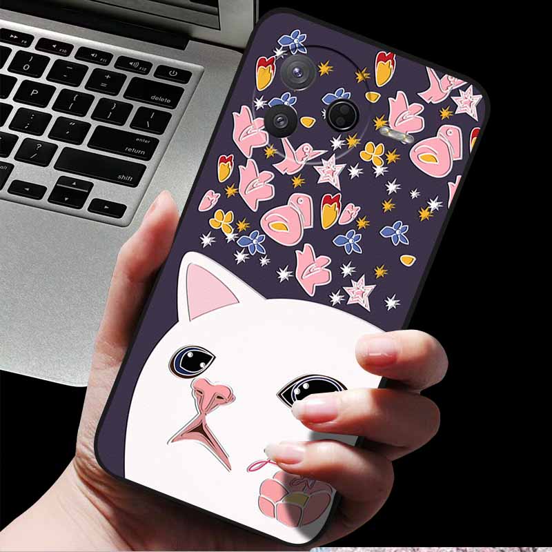 For Xiaomi Poco F7 Pro/ Poco F7 Ultra 5G 3D Relief Flower Emboss Soft Silicone Back Cover Case for Poco F7 Pro Ultra Relief Case