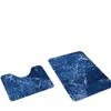 Marble Diatom Mud Stain-Resistant Two-Piece Bathroom Floor Mat Set - Water-Absorbent, Non-Slip 