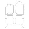 [BLM]FO059 Red - Set of Velour Floor Mats To Fit Ford Ranger 2015-2022 - Red Trim