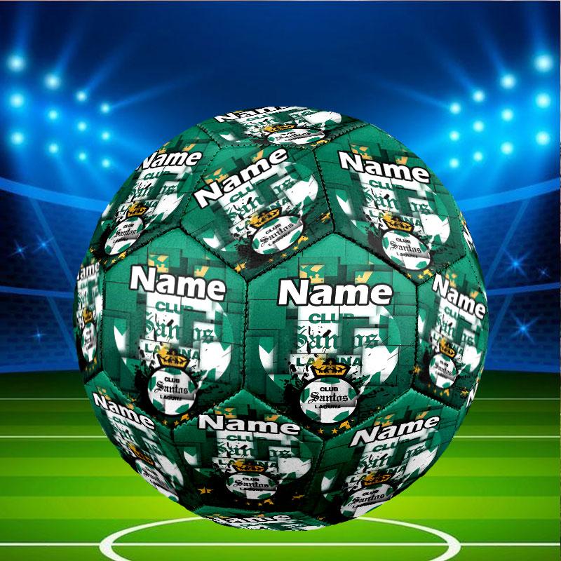 Custom Name Personalized Club Santos Laguna Print Size 5 Soccer Ball Training & Match Football, for Team, Kicking, Gift for Football Enthusiasts