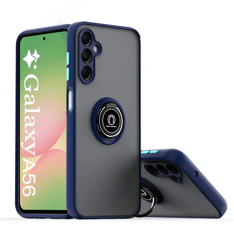 Matte Translucent Phone Case For Samsung A56 A16 A26 A36 A55 A35 A15 A54 A34 A14 A25 Magnetic Ring Holder Protector Cover