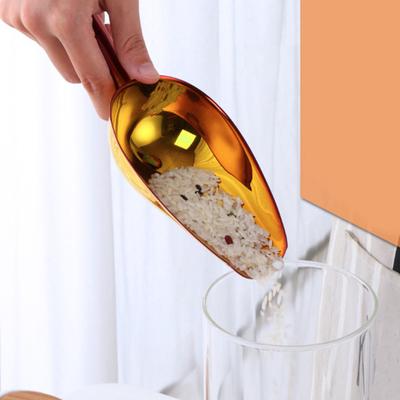 Pala per il ghiaccio Paletta per il ghiaccio Paletta per il ghiaccio in acciaio inox Pala per popcorn Paletta per popcorn Paletta per farina Bar multiuso Festa Matrimonio Manico lungo Paletta per alimenti Pala