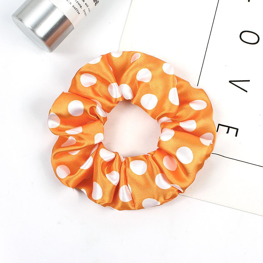 New Satin Printed Flower Floral Scrunchie Women Girls Elastic Hair Rubber Bands Accessories Tie Hair Ring Rope Holder Headdress