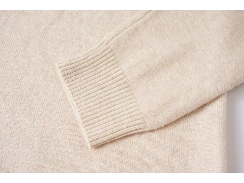 Autumn/Winter Men's Half-Zip Stand Collar Solid Color Knit Sweater Fashion Base Layer