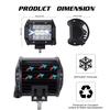 hot! 200w Led 3 Rows 4inch Work Light Bar Driving Lamp
