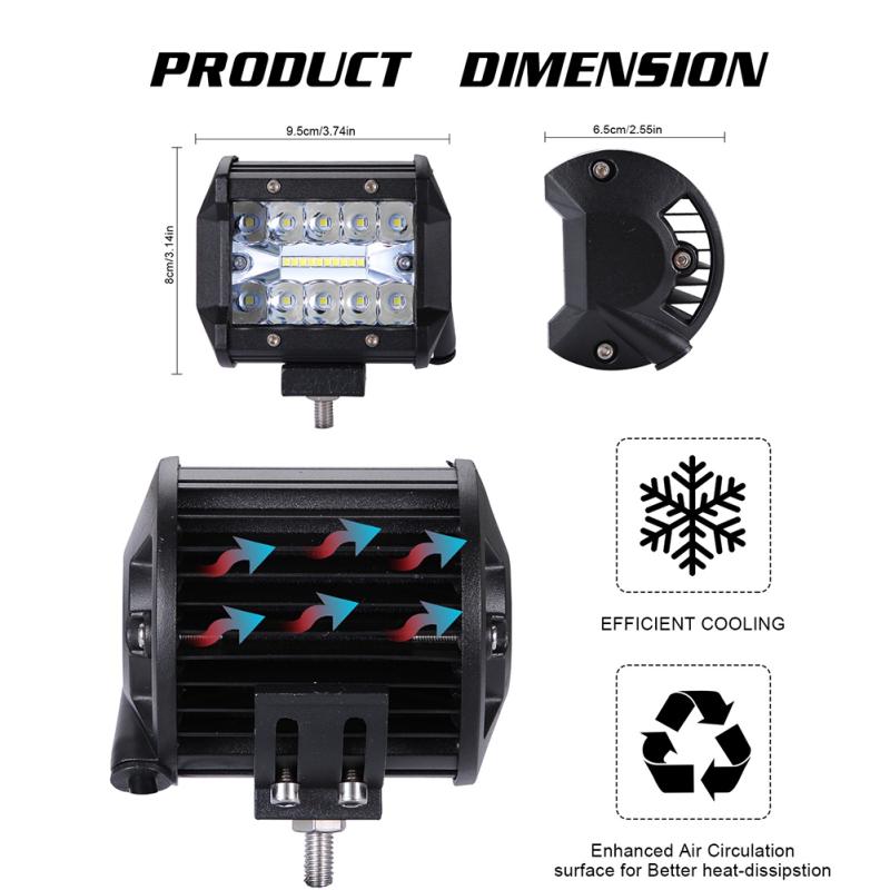 hot! 200w Led 3 Rows 4inch Work Light Bar Driving Lamp