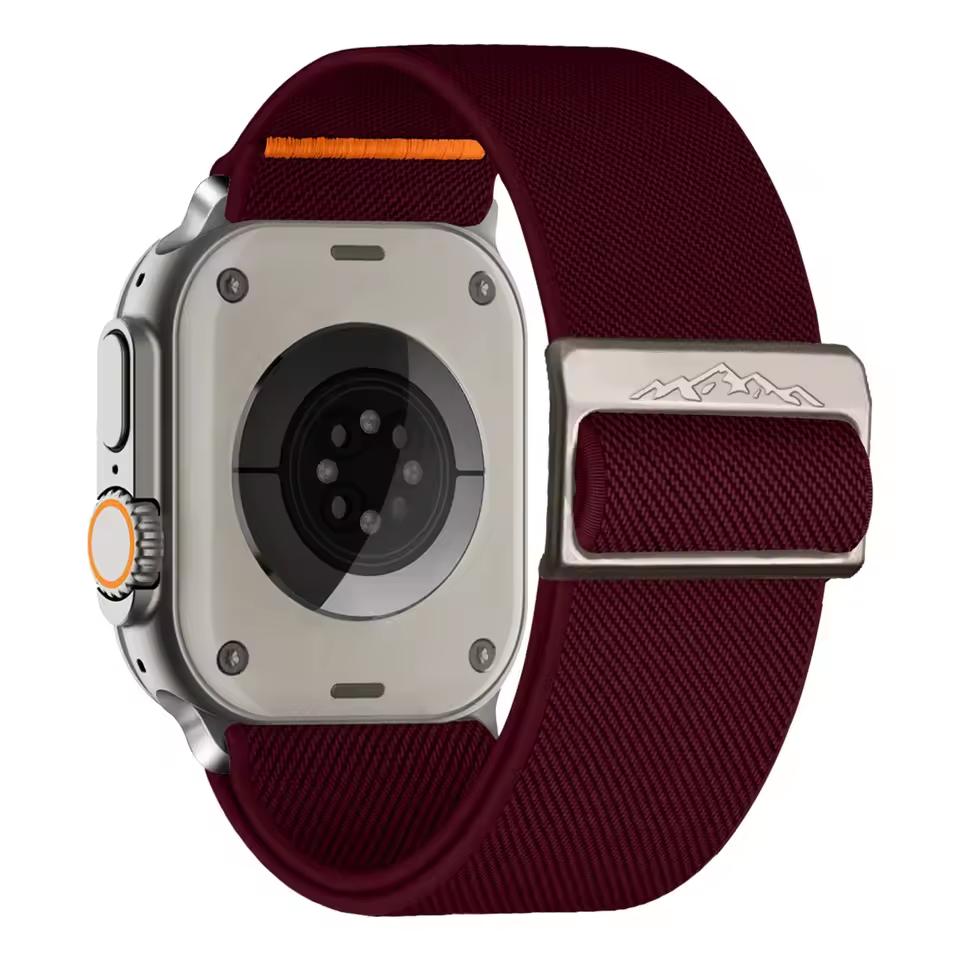 

Straps For Apple Watch 10 11 Band 46mm 45mm 44mm Ultra 2 49mm 42mm 40 mm Adjustable Bracelet correa iWatch Series 9 5 4 6 7 8 SE 38 40 41 S11-42mm вина червоного кольору