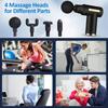 Mini Fascia Massage Gun 4 Heads Electric Body Massager Portable Relaxation Belt Fitness Equipment Deep Tissue Relief