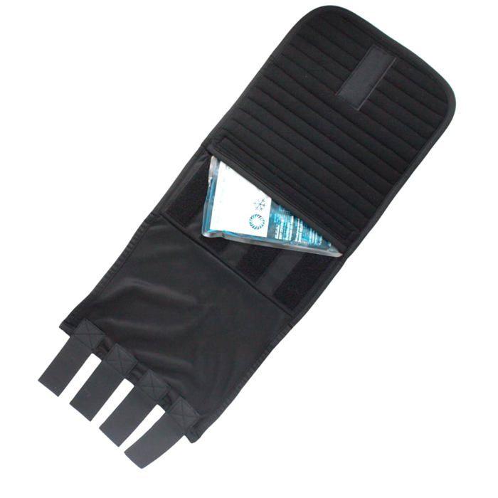 Guêtres chauffantes et rafraîchissantes - PFIFF - Coolpack - Noir - Insert tissu éponge - Récupération jambes