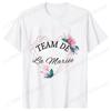 French Team Bride Squad T-shirt Flower Graphic Bridal Shower Wedding Tops Women Bachelorette EVJF Party Blouses Bridesmaid Tees
