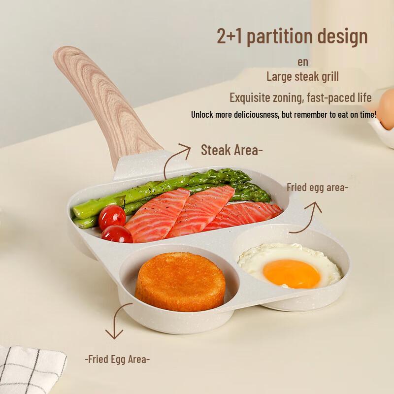 Non-Stick 3-Section Breakfast Frying Pan