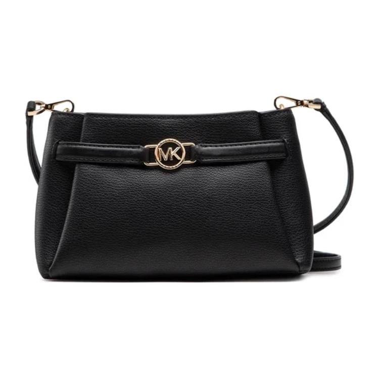 New MICHAEL KORS Leather Shoulder Bag, Baguette Bag, Shoulder Bag Trumpets Women's Black 32F2GAQC1L-001