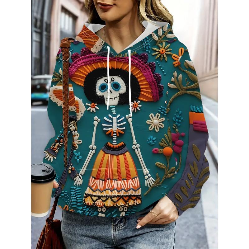 Women's Autumn and Winter 3D Printed Hooded Fashion Versatile Trend Breathable Casual Hoodies & Sweatshirts (women’s)