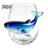 Unique Birthday Housewarming Gift Octopus Stemless Wine Glass, 3D Marine Animal Printed Bar Ocean Themed Glassware Borosilicate Glassware, for