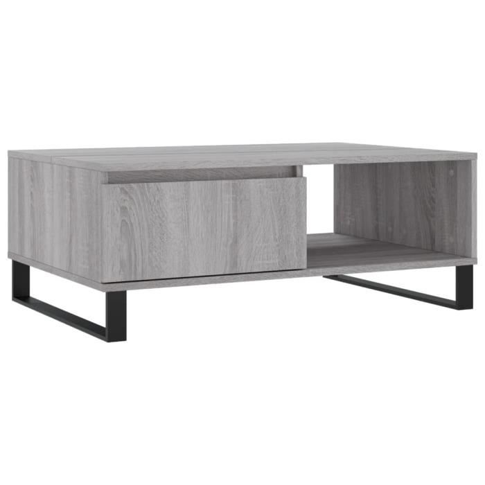 VidaXL Coffee Table Sonoma Grey 90x60x35 Cm Engineered Wood 827074