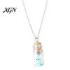 Retro Alternative Necklace Glow Ghost Necklace, Glow-in-The-Dark Bottle Pendant, Cute Mysterious Keepsakes Earrings, Gothic Halloween Jewelry