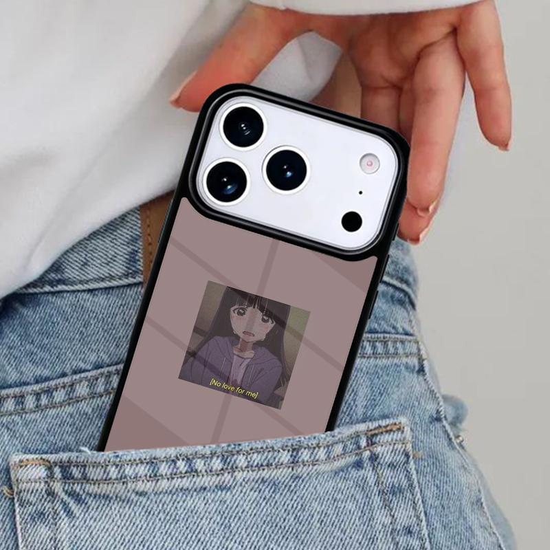 Aesthetic Sad Japanese Anime Phone Case for iPhone 16e 15 14 13 12 17 Pro Max Plus Air 17pro Cover Coque