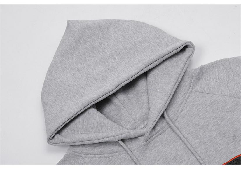 Ensemble Décontracté Hoodie Rouge/Noir Tête de Tigre Brodé Homme & Couple Trapstar Européen & Américain avec Pantalon Long