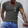 Summer Men's Ethnic Style Digital Printed Pattern Round Neck T-shirt, Casual and Comfortable T-shirt as a Gift, Outdoor Clothing