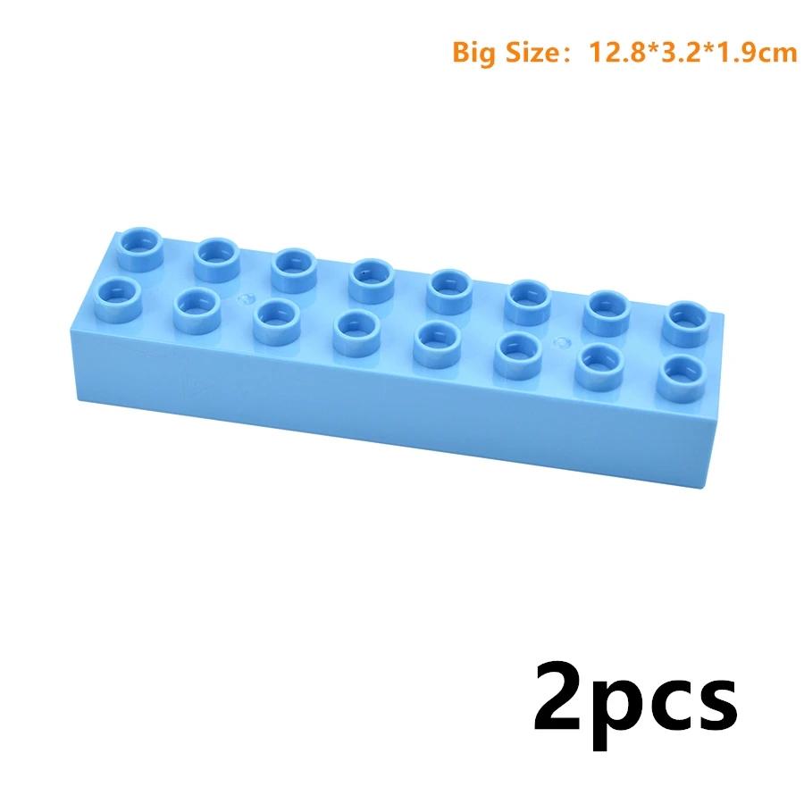 MOC Big Size Bulk Bricks Thick Building Blocks Educational Kid Creative Toys Slope Thin Large Particles Compatible With Duploes