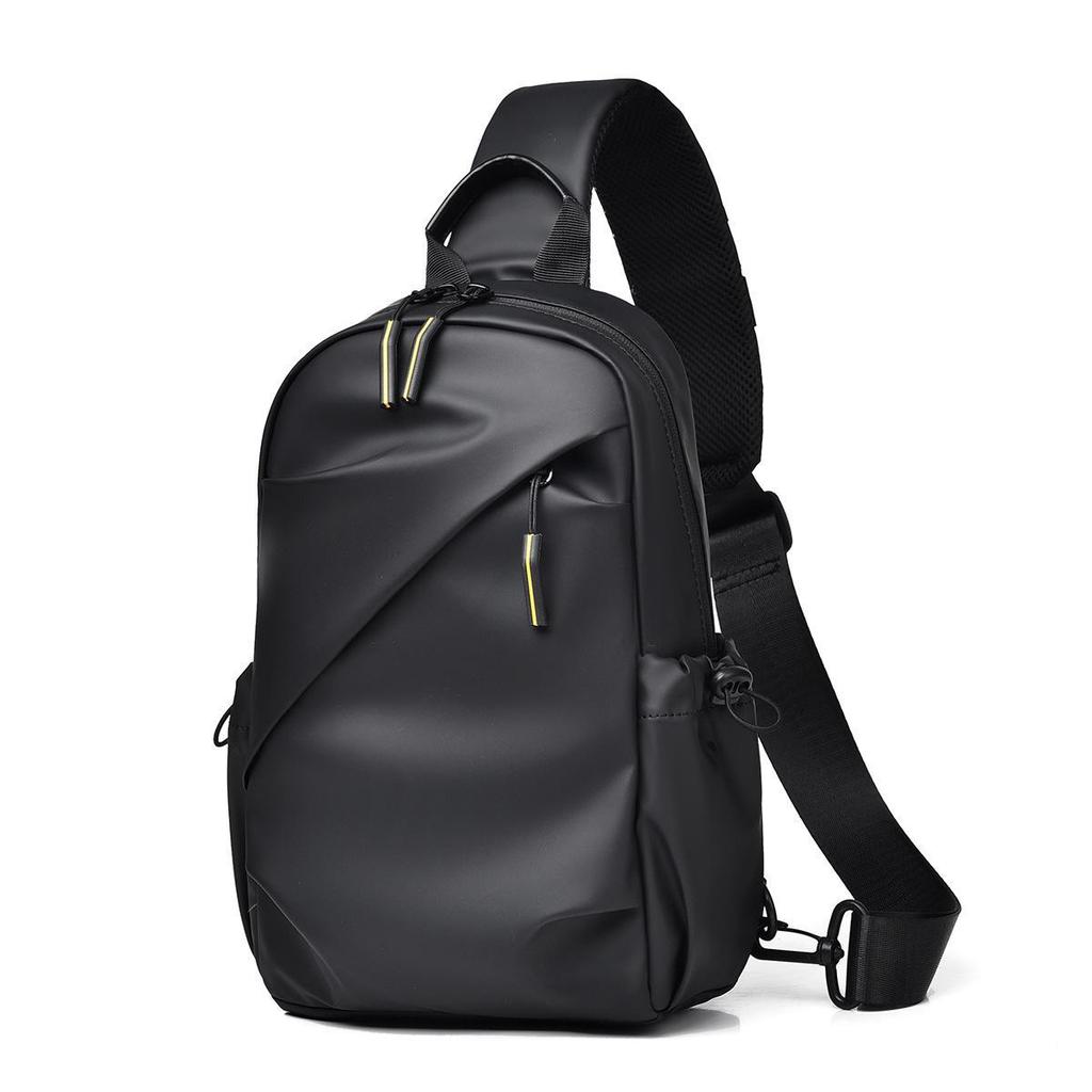 Men's Trendy Tactical Motorcycle Chest & Shoulder Messenger Bag - Large Capacity, Splash-Proof