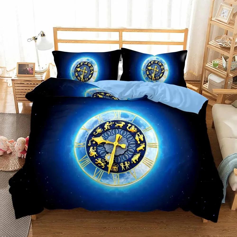 Luxusní souprava ložního prádla Galaxy Dark Blue Twin Full Queen Souprava na přikrývku/přikrývku King Size přikrývka Shining Stars Starry Sky