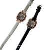 Square Milk Small Square Candy Watch Women'S Retro Light Luxury Simple Temperament Leather Thin Belt Small Temperament Student Watch