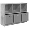 Sideboard with Drawers Concrete Grey 102 x 32 x 73.5 cm
