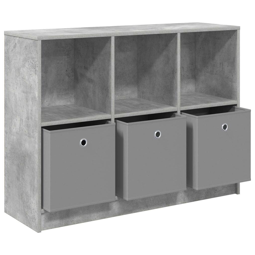Sideboard with Drawers Concrete Grey 102 x 32 x 73.5 cm