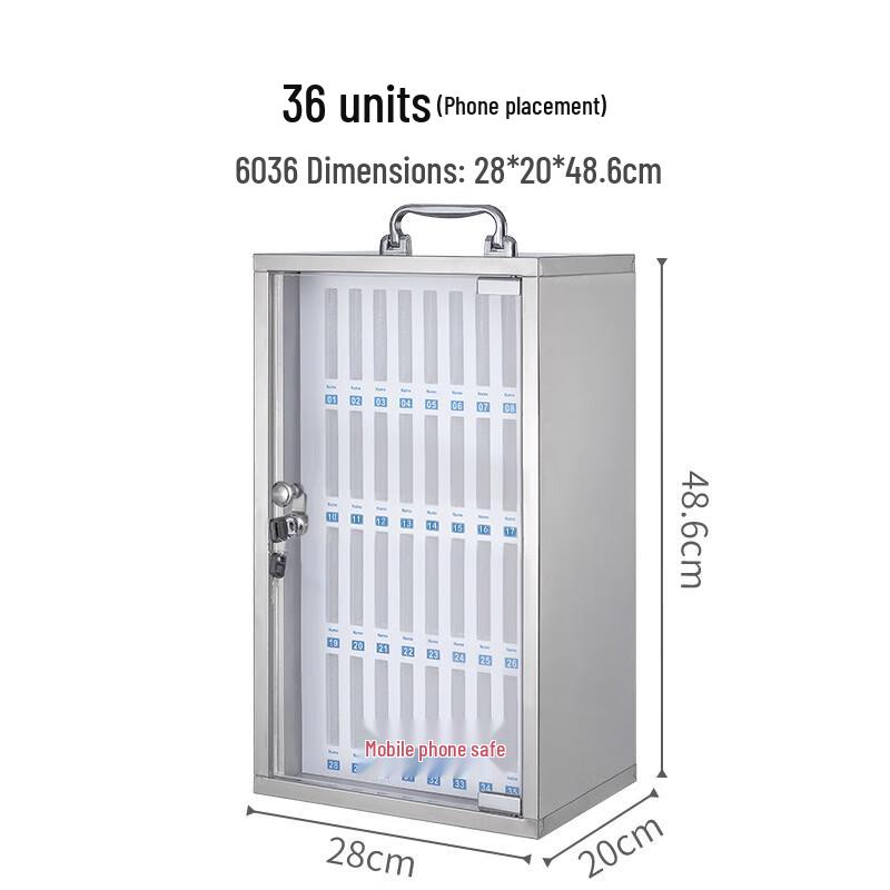Portable Transparent Stainless Steel Mobile Phone Storage Cabinet