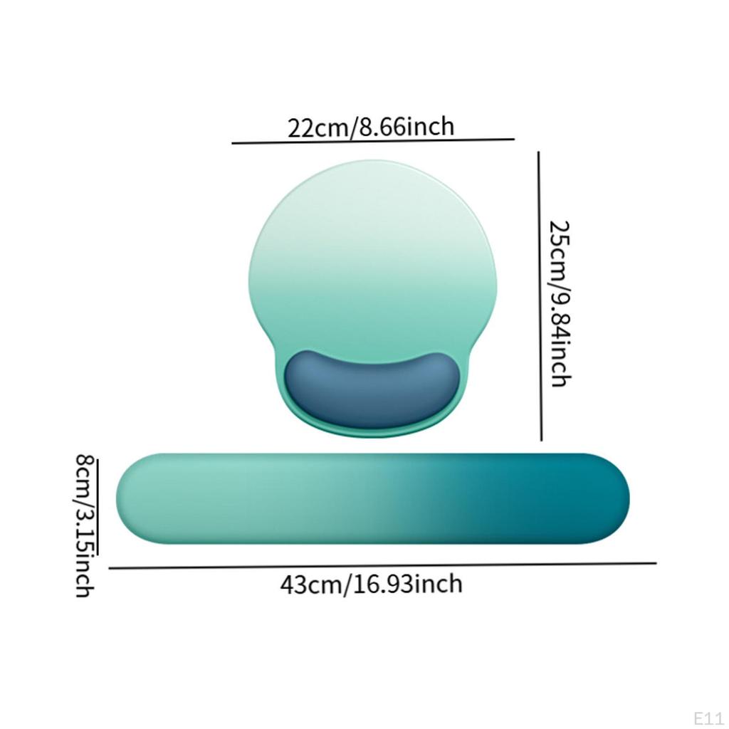 Alfombrilla de Ratón con Soporte para Muñeca Cojín para Gaming Esterilla Ergonómica de Apoyo para Teclado para Oficina Hogar
